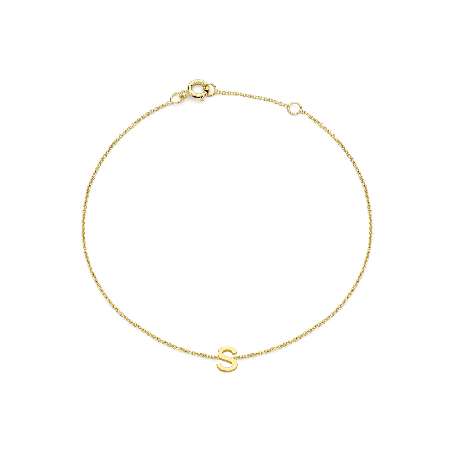 Golden Signature Initial Bracelet